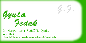 gyula fedak business card